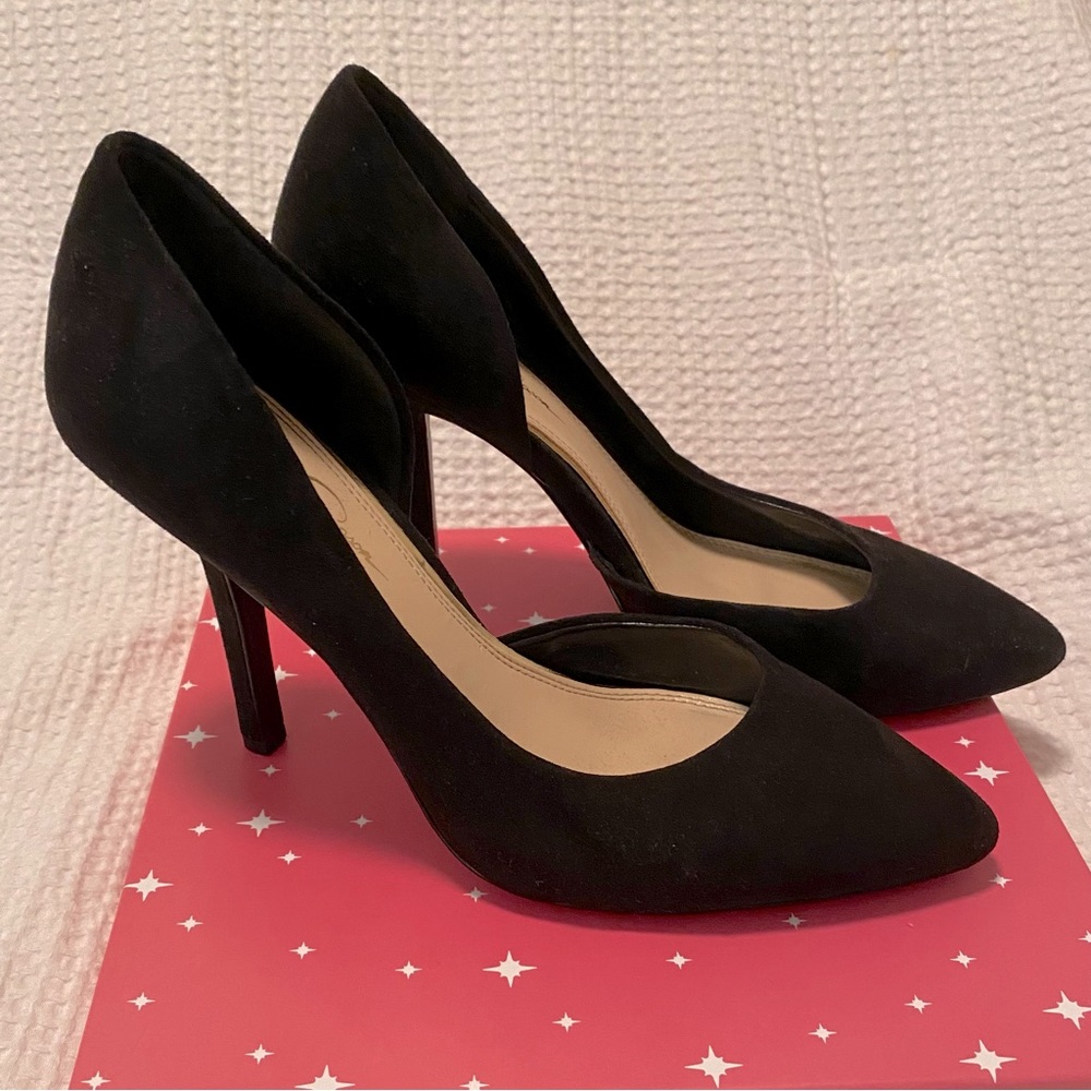 Black Suede Jessica Simpson Pumps